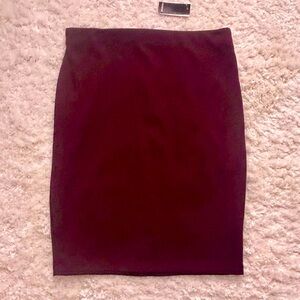 New w Tags, stretchy skirt. burgundy color, size 14. 25 1/4 inches long